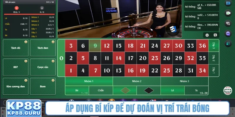 Áp dụng bí kíp để dự đoán vị trí trái bóng