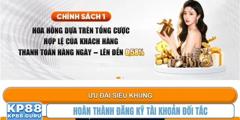 Hoàn thành đăng ký tài khoản đối tác