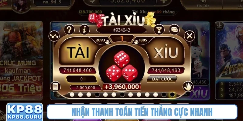 Nhận thanh toán tiền thắng cực nhanh