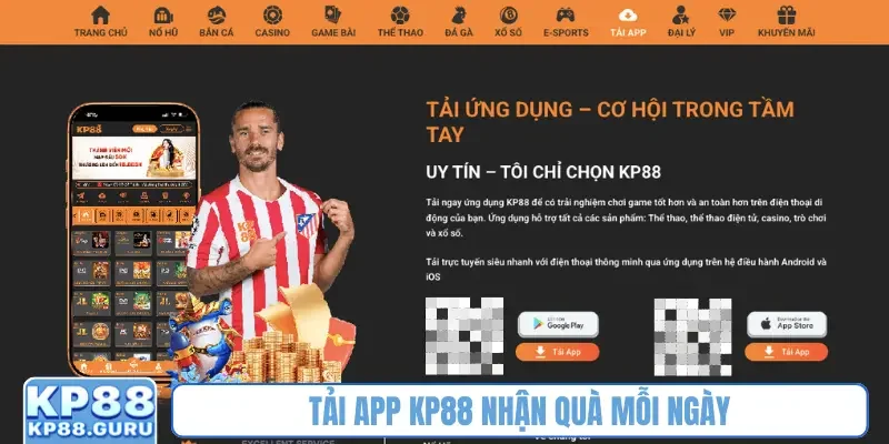 Tải app KP88 nhận quà mỗi ngày
